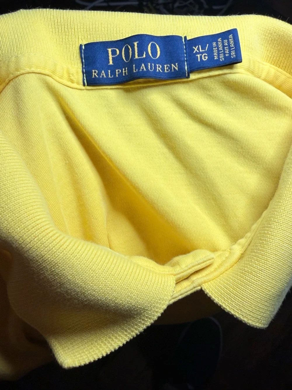 Ralph Lauren Men’s Bright Yellow Polo with Navy Pony